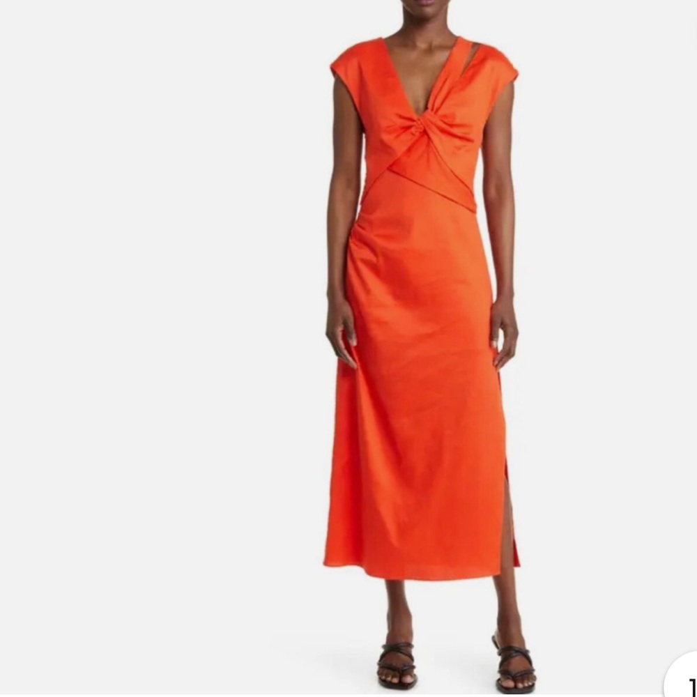 FRAME Women's Red Orange Sleeveless Dress. NEW without tags.
